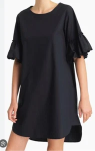See By Chloe Black Cotton Embroidered Shirt Dress - Picture 1 of 7