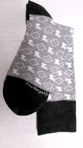 THE ROYAL STANDARD ~ Men's Combed Cotton Crew Socks Size 7-12 GRAY DIAMOND - Picture 1 of 3