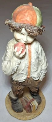 Duncan Royale School Boy Eating Apple Figurine - Image 1 of 4