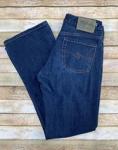 Pantalones de mezclilla de corte bota plateada con 29/L 30 lavado oscuro - Imagen 1 de 10