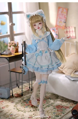 全新 18 英寸 1/4 手工制作 BJD SD 球关节娃娃 女婴 礼物 Liano 全套 — 第 1/4 张图片