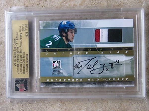 11-12 ITG Ultimate Mem 11th Future Star Auto & Jersey MICHAEL DEL ZOTTO Gold /10 - Picture 1 of 1