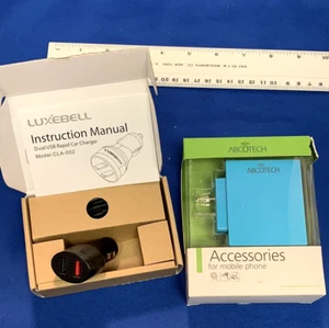 Bundle Abcotech 4-Port USB Wall Charger & LuxeBell 2 Port Car Charger - Picture 1 of 11