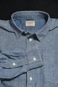 Nudie Jeans Chambray Denim Men's Shirt Button Down size XL - Picture 1 of 9