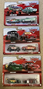Disney Pixar Cars 2packs Conrad Camber Jonas Carvers Ramone Flo Caleb Worley Jet - Picture 1 of 5