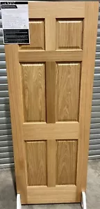VICTORIAN PRE-FINISHED OAK VENEER 6 PANEL DOORS 1981mm X 762mm X 35mm NEW IN! - Picture 1 of 5