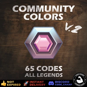 Brawlhalla Community Colors v2 Codes - All Legends - Picture 1 of 3