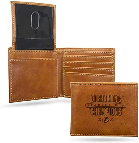 Tampa Bay Lightning 2020 Stanley Cup Champions Billfold wallet Ship Midwest Fast Cover