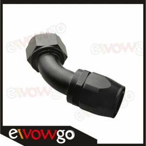 20AN AN20 AN-20 45 Degree Swivel Hose End Fitting Adaptor Aluminum Black - Picture 1 of 6
