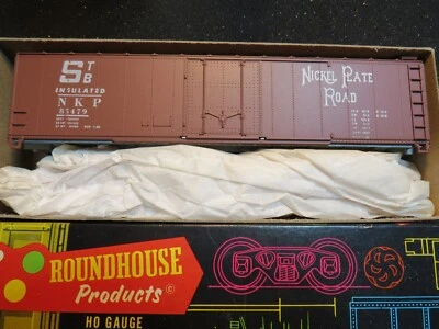 HO - Roundhouse B59-2:50 - 50' Plug Door Boxcar, Nickle Plate   KIT/NEW - Image 1 of 2