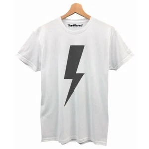 T-Shirt Men Lightning FLASH Minimal Symbol Gift Idea Sample - Picture 1 of 5
