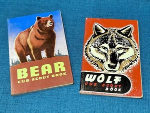 Vintage 1952 Wolf + 1954 Bear Cub Scout Books Manuals Guides - Picture 1 of 10