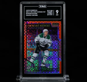 2020-21 OPC Platinum Jason Robertson #159 Orange Checkers /25 Rookie RC Tag 9 - Picture 1 of 2