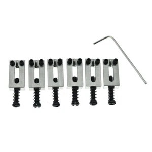 Upgraded Solid Steel Guitar Bridge Saddles 10.5mm /10.8mm Fits Fender Strat Tele - Picture 1 of 24
