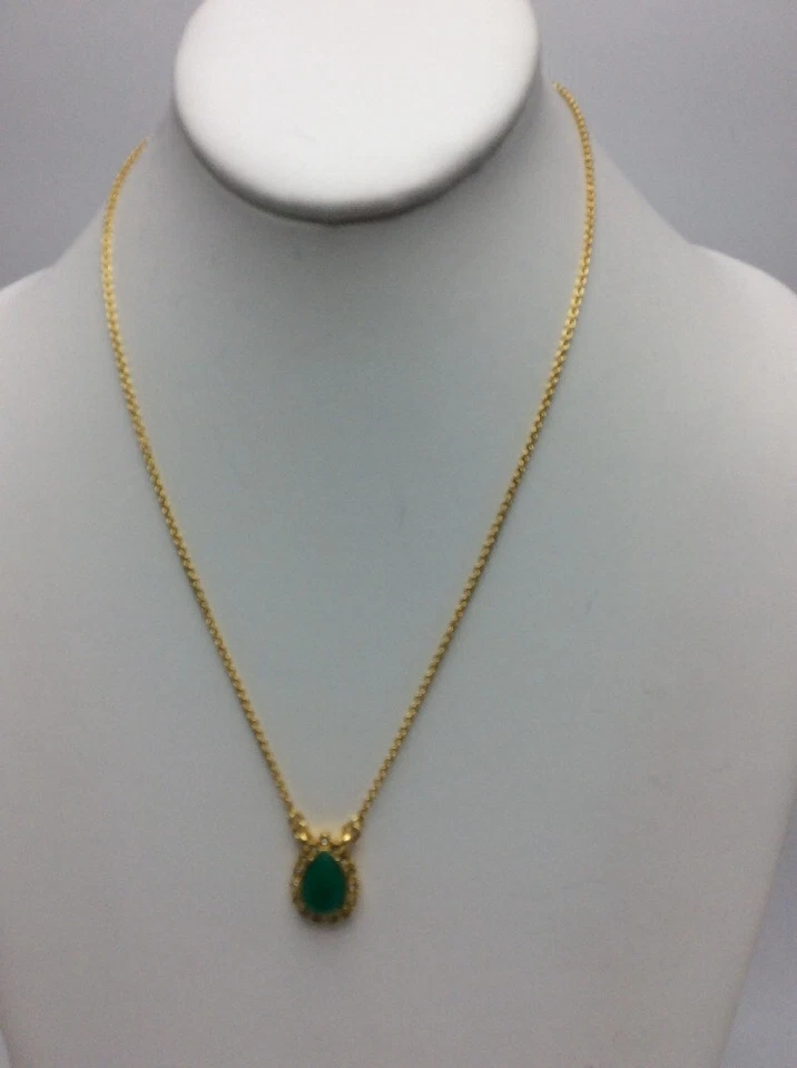 KATE SPADE Green teardrop pendant necklace color block KSS 71 - Image 1 of 1
