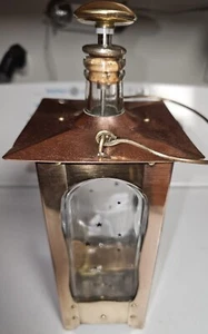Vintage Bar Decanter Brass Glass Liquor Bottle Music Box "How Dry I Am" - Picture 1 of 9