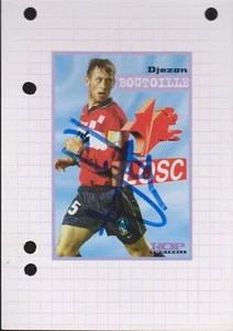 FOOTBALL  CARTE DJEZON  BOUTOILLE  LILLE OSC  SIGNATURE ORIGINALE  - Imagen 1 de 1
