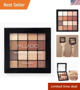 High-Pigmented 16-Color Eyeshadow Palette - , Cruelty-Free Glam Shades - Picture 1 of 9