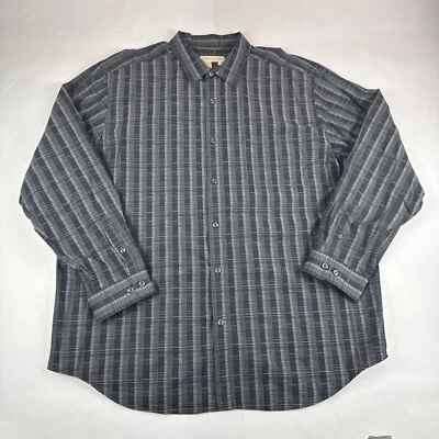 The Territory Ahead Button Up Shirt Mens Sz XXL Striped Black Long Sleeve Casual - Image 1 of 4