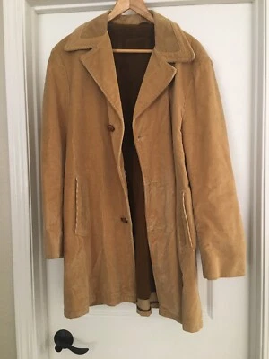 Abrigo Hombre De Colección Años 70 Medio Oeste Marrón Pana Sherpa Hippie Rancher Marlboro Talla 42 Foto 1 de 4