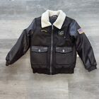 IXtreme Outfitters Top Gun Style Flight Aviator Jacket Brown Youth Sz 7 New