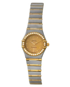 Omega Constellation 1267.10 Full Bar 18K Gold Diamonds Steel 22MM Ladies Watch - Picture 1 of 9