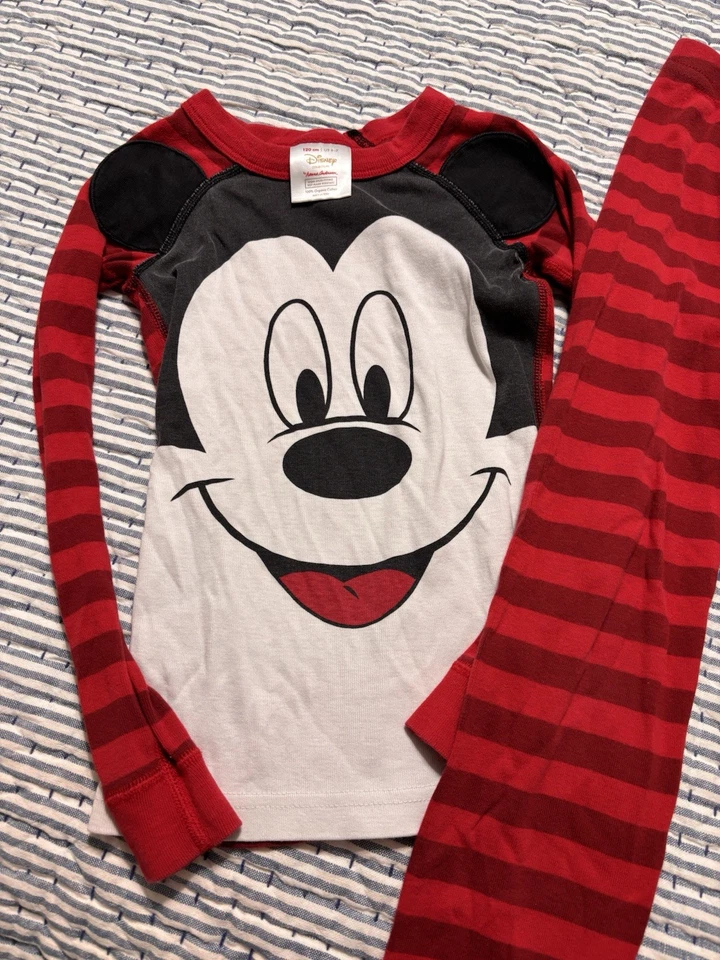 Hanna Anderson Colección Disney Mickey Mouse Largo John’s Talla 6-7 (120) Foto 1 de 1