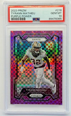 2023 Prizm Tyrann Mathieu Purple Power 38/49 New Orleans Saints PSA 10 Pop 1 🔥 - Image 1 of 2