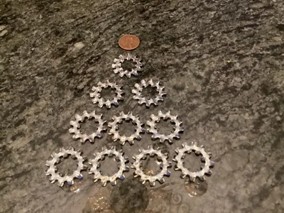 10 arandelas de bloqueo externas internas de acero Auveco 17023 7/16 pulgadas tamaño perno tierra Foto 1 de 4