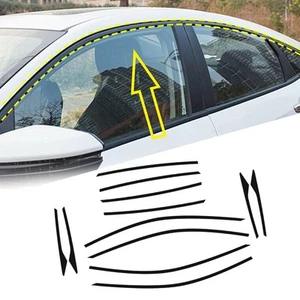 12xChrome Delete Blackout Fensterverkleidung für 16-20 Honda Civic Sedan Schwarz - Bild 1 von 5