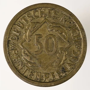 1923-D Alemania República de Weimar 50 Rentenpfennig KM#34  - Imagen 1 de 2