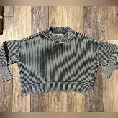 Suéter de punto Zenana Outfitters azul verde y blanco Foto 1 de 4