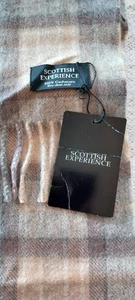 NEW WITH TAGS UNISEX 100% CASHMERE PLAID SCARF SCOTTISH EXPERIENCE 72" x 11" - Picture 1 of 8