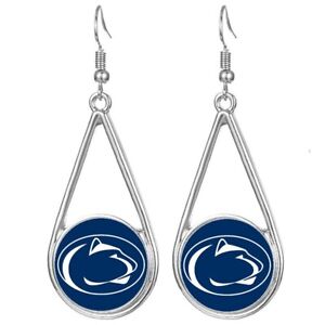 Penn State Nittany Lions Womens Silver Drop Dangle Earrings w Gift Pkg D29