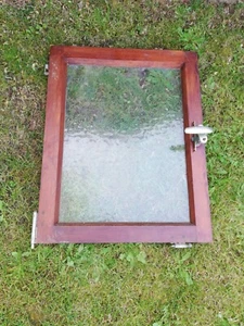 Kleines Holzfenster Fenster, braun Höhe 70 cm Breite 58 cm Garten Deko-Fenster - Bild 1 von 9