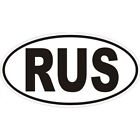 3 D RUS - RUSSIA STICKER OVAL COUNTRY CODE LOGO BADGE MOTORCYCLE CAR LAPTOP