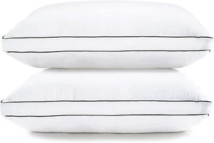 2 Pack King Size Bed Pillows for Sleeping Gusseted Pillow for Back Stomach or... - Picture 1 of 9
