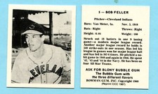 1948 Bowman Baseball Reprint #5 Bob Feller -- Cleveland Indians