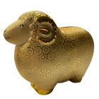 Gold Ram Golden Sheep Coin Bank Feng Shui Figurine Statue Asian