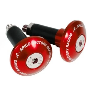 Apico Anodised Aluminium Bar Ends Red Trials Enduro MX Offroad 14mm ONE PAIR - Picture 1 of 8