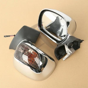 Chrome Rear View Mirrors Turn Signals Lens Fit For Honda Goldwing GL1800 01-17 - Picture 1 of 10