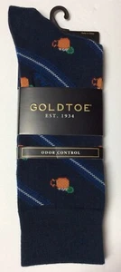 Gold Toe Geruch frisch 24/7 bedruckte Herrensocken marineblau Moskau Maultier NEU - Bild 1 von 3