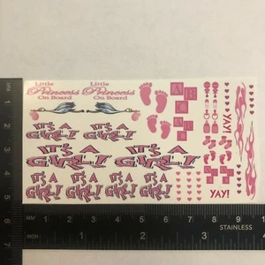 Clear 1:64 Waterslide Decal for JDM VW Silverado Camaro It's a Girl Reveal - Picture 1 of 7