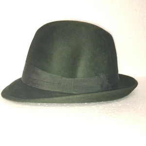 CAPPELLO 56 CERVO CERVINO VINTAGE VERDE tipo MEC LOBBIA FUR FELT MEN'S HAT ce47 - Picture 1 of 11