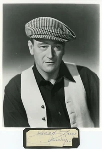 John Wayne - Secretarial Signed Cut Signature + Photograph + COA - Picture 1 of 2