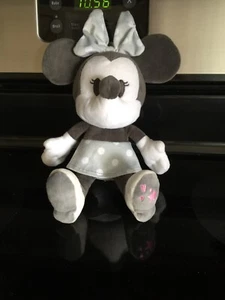 Disney Original  Authentic 10" Gray Monochrome Plush Mickey & Minnie Mouse - Picture 1 of 12