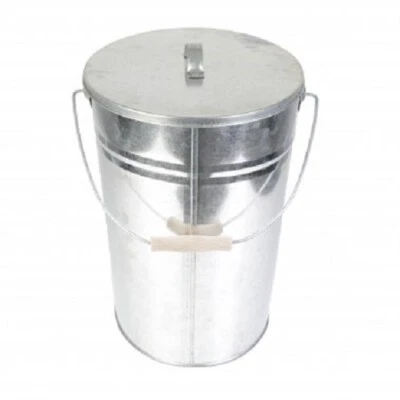 Ascheeimer für Kamin und Ofen verzinkt mit Deckel 24 l - Bild 1 von 4