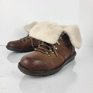Born Blaine Shearling waterproof Women's  Ankle Boots Brown Leather Size 8 M - Picture 1 of 16