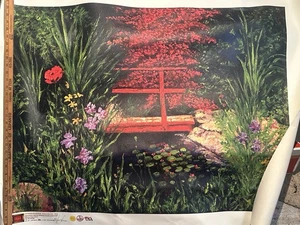 Die rote Brücke, Giclée auf Leinwand Original, von Wand Kippenbrock - Bild 1 von 5