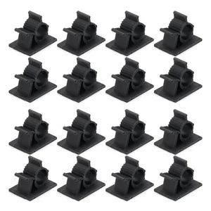30Pcs Adhesive Cable Management Clip PE Cord Clamps 8-10mm Adjustable - Afbeelding 1 van 5